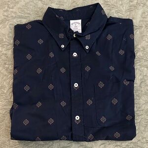 Brooks Brothers Dark Blue Geometric Shirt